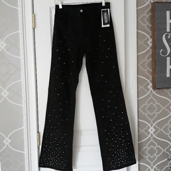 Black denim pant and jacket, size 4, LAST ONE - Picture 2 of 9